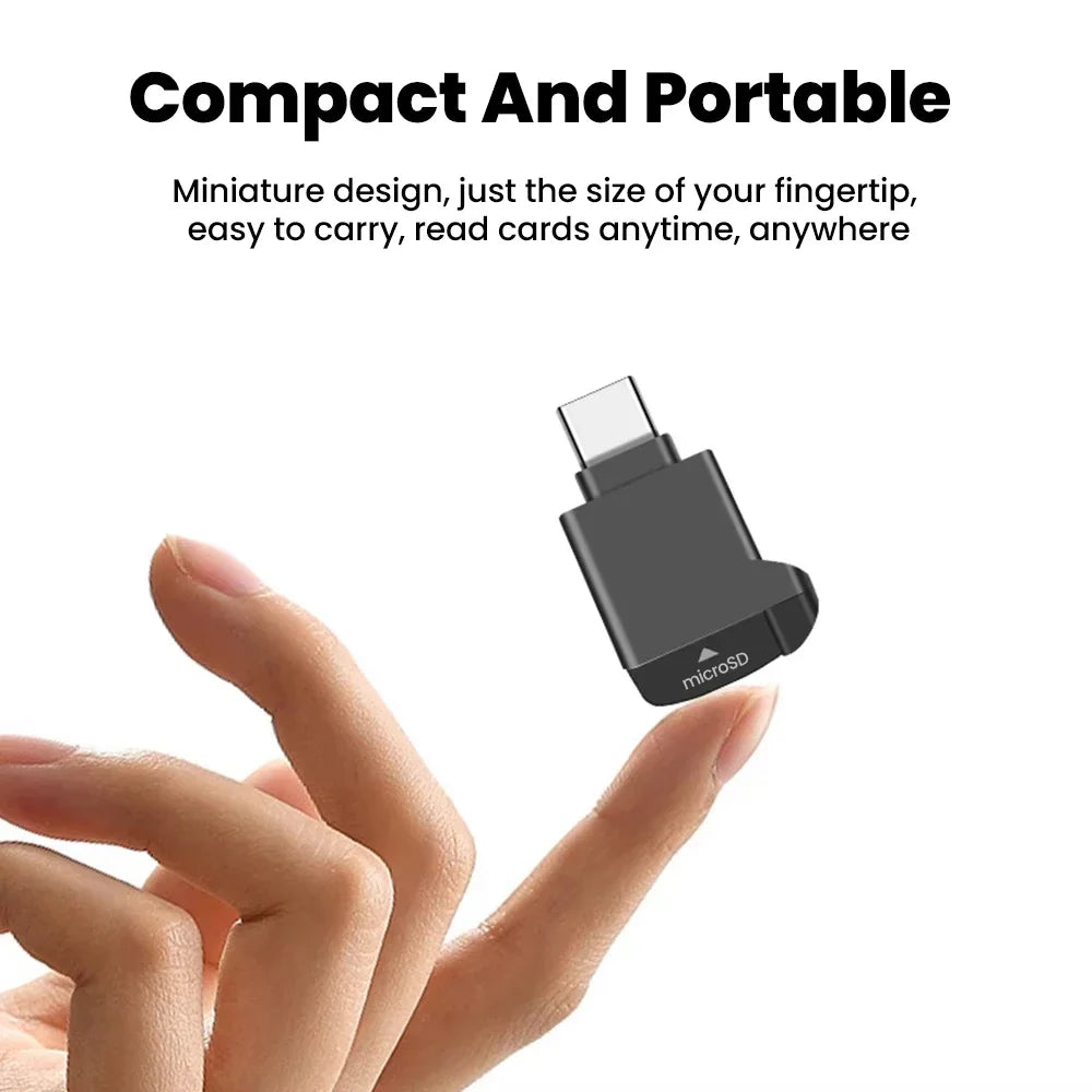 USB-C TF Card Reader – Plug & Play microSD Adapter, Up to 2TB Memory Card Reader SPOT