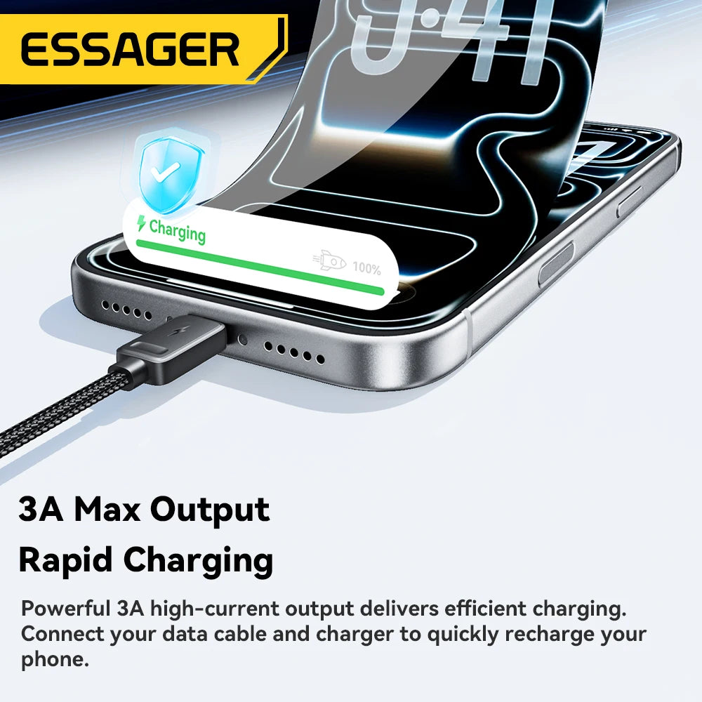 Essager 4-in-1 Fast Charging Cable – USB-C, Micro & Lightning Multi USB Charging Cable SPOT