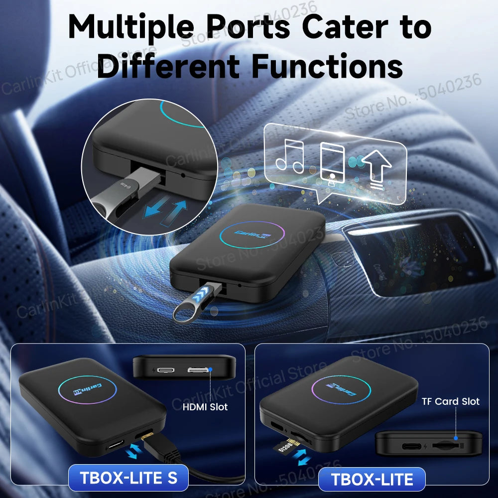 CarlinKit TBox Lite S – Wireless CarPlay & Android Auto Box Car Android Adapter SPOT