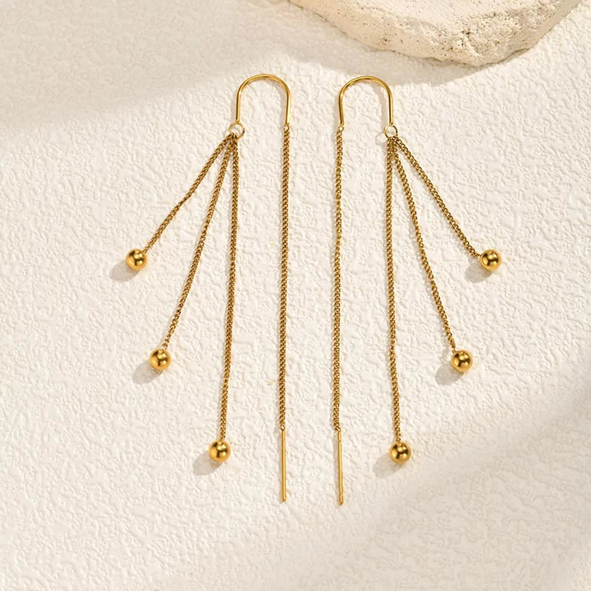 Meaeguet Gold Stainless Steel Ball Drop Dangle Earrings Women Drop Dangle Earrings SPOT