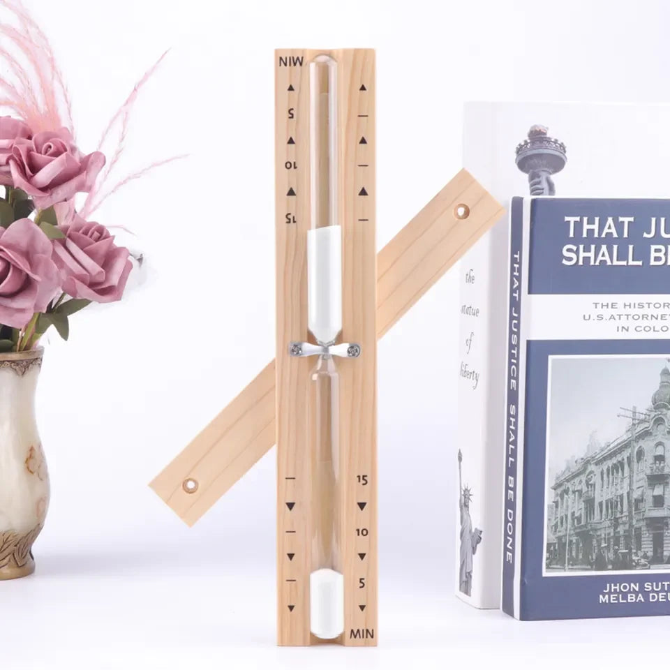 Wooden Hourglass Sauna Timer 15/30 Min – Wall Mountable Hourglass Sand Timer SPOT