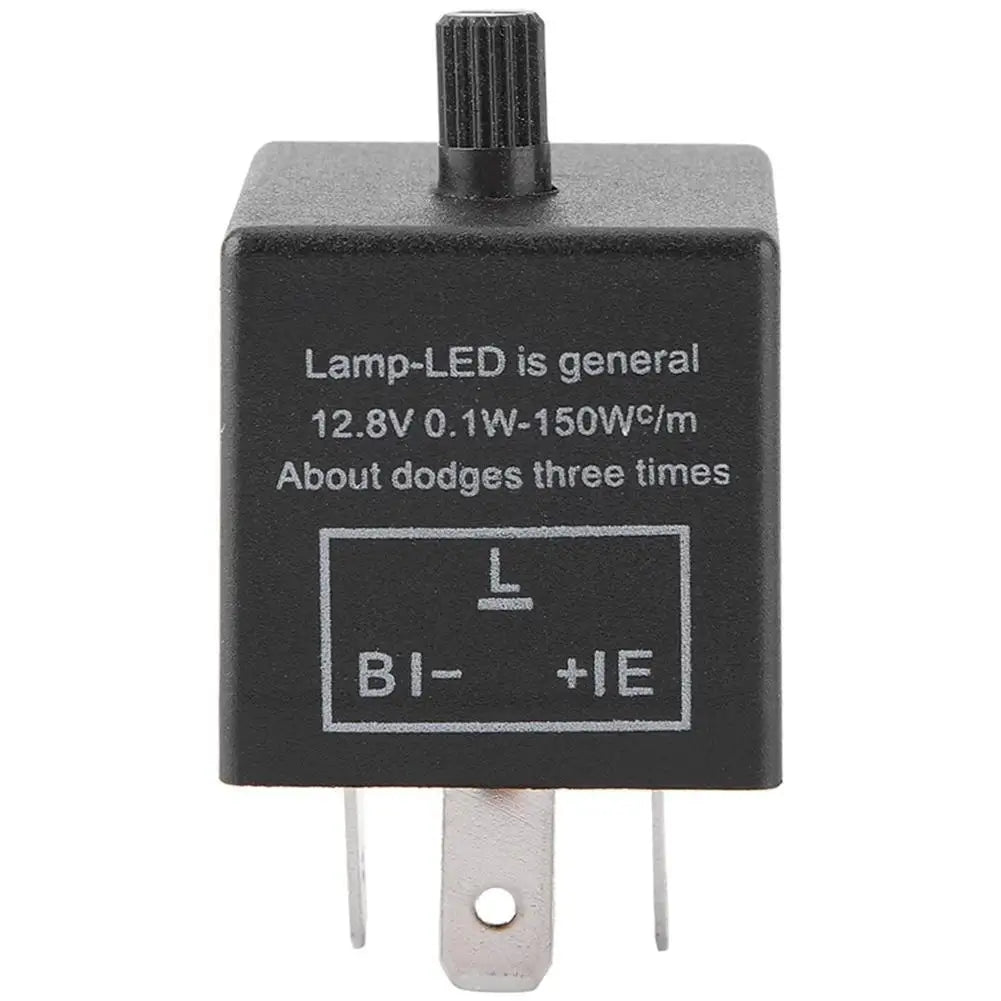 12V 3-Pin Adjustable LED Flasher Relay – Motorcycle Turn Signal LED Flasher Relay SPOT 1PC
