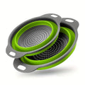 Collapsible Silicone Colander – Foldable Fruit & Veggie Strainer Silicone Colander SPOT green big