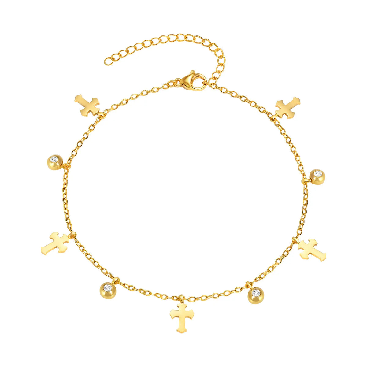 Waterproof Stainless Steel Dangle Anklet – Adjustable Women's Fashion Anklet SPOT JC-224G02