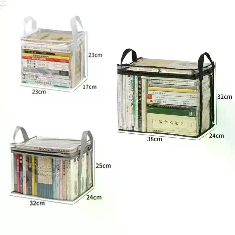 Clear PVC Book Storage Box – Waterproof Foldable Organizer Storage Box SPOT