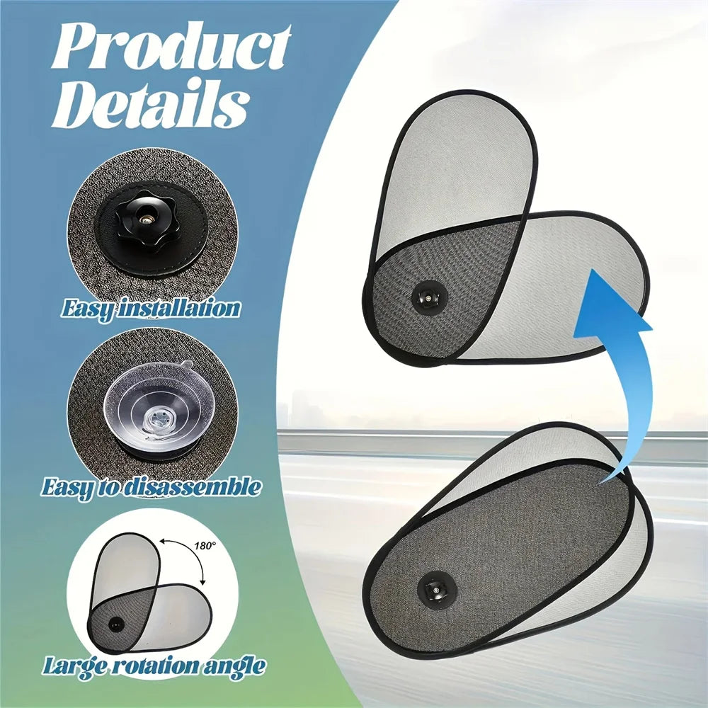 2-in-1 Telescopic Car Side Window Sun Shade – Universal Fit Car Window Sun Shade SPOT