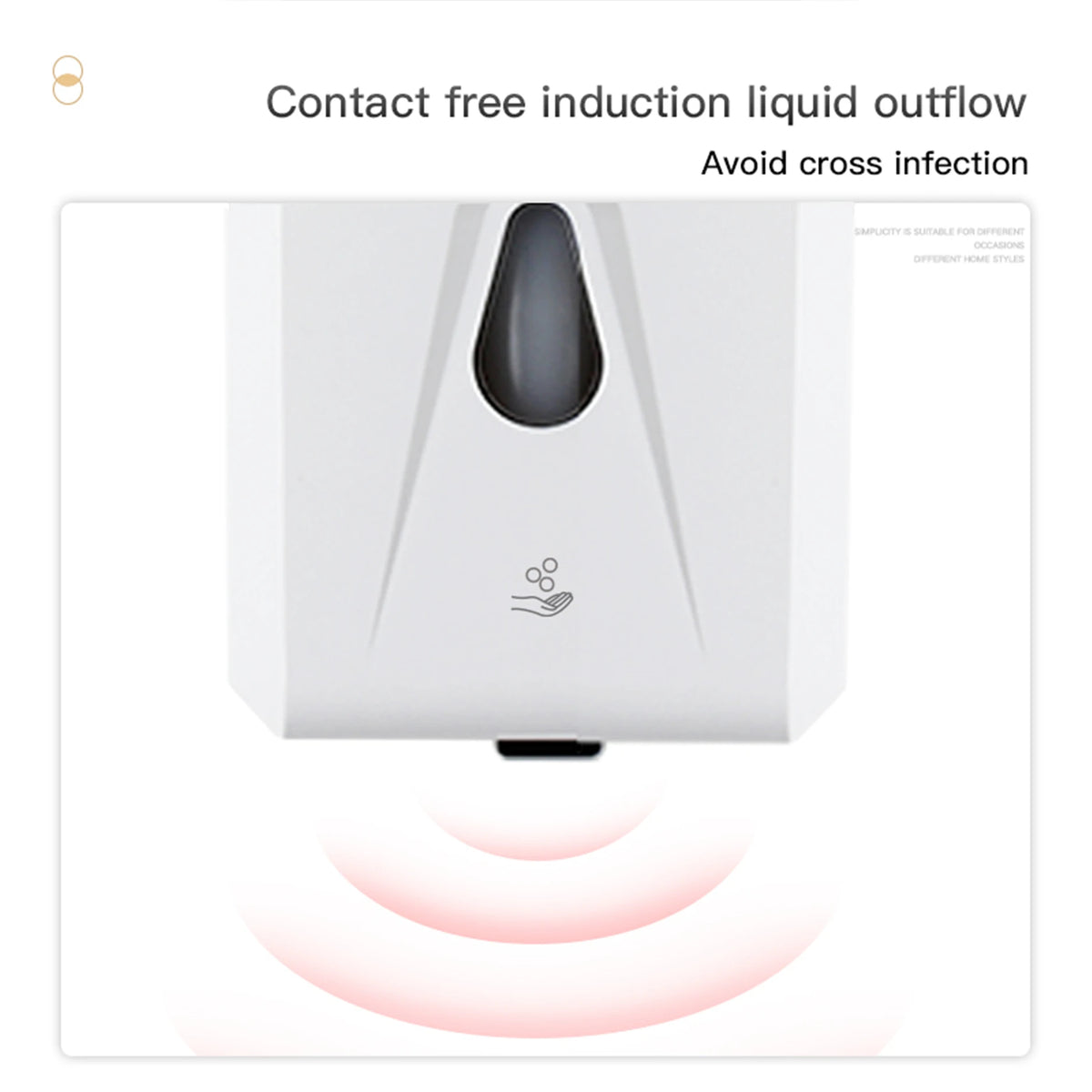Touchless Automatic Soap Dispenser 1300ml Wall Mount Gold Automatic Soap Dispenser SPOT