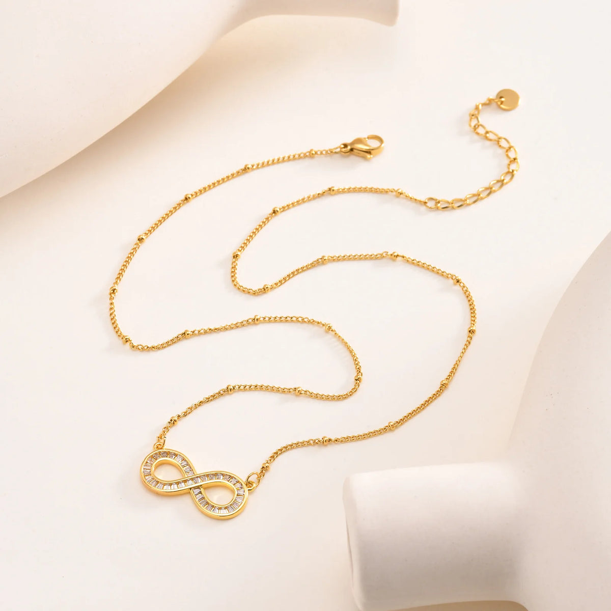 Infinity Pendant Necklace – Cubic Zirconia Gold Gift for Women Pendant Necklace SPOT