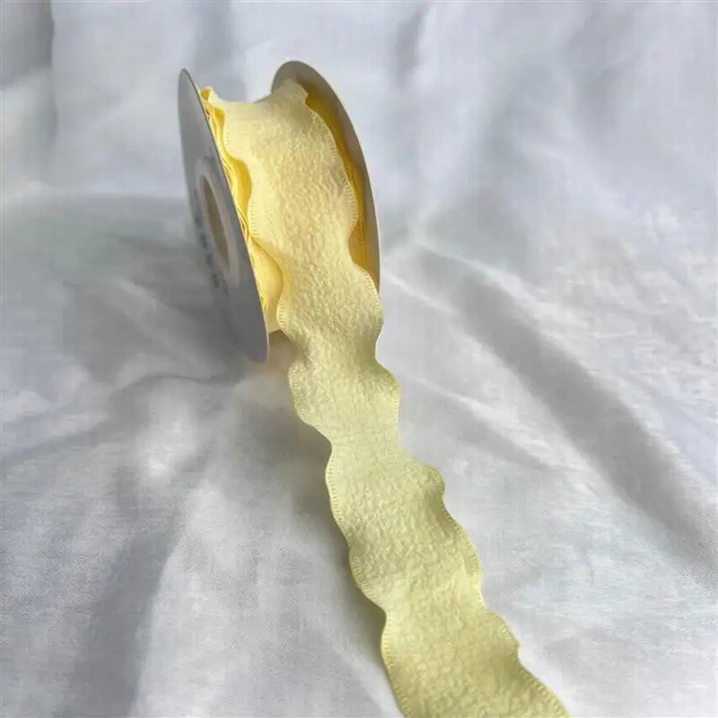 Wave Edge Chiffon Ribbon 10 Yards – DIY Gift & Bouquet Decor Decorative Craft Ribbon SPOT C NA