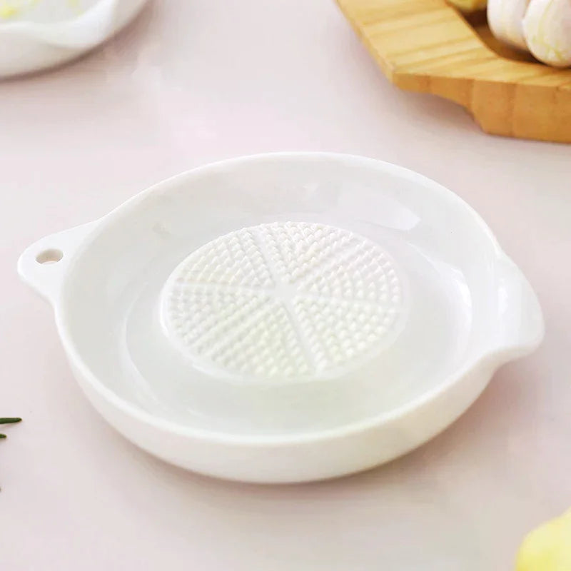 White Ceramic Ginger Grater – Porcelain Garlic & Veggie Grinder Ceramic Kitchen Grater SPOT