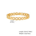 Chunky Gold CZ Chain Bracelet – Adjustable Stackable Women's Chain Link Bracelet SPOT PBR-299G