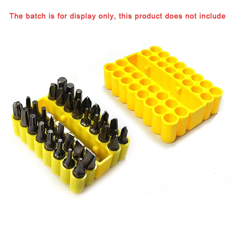 32-Hole Screwdriver Bit Holder – 1/4" Hex Shank Organizer Drill Bit Organizer SPOT