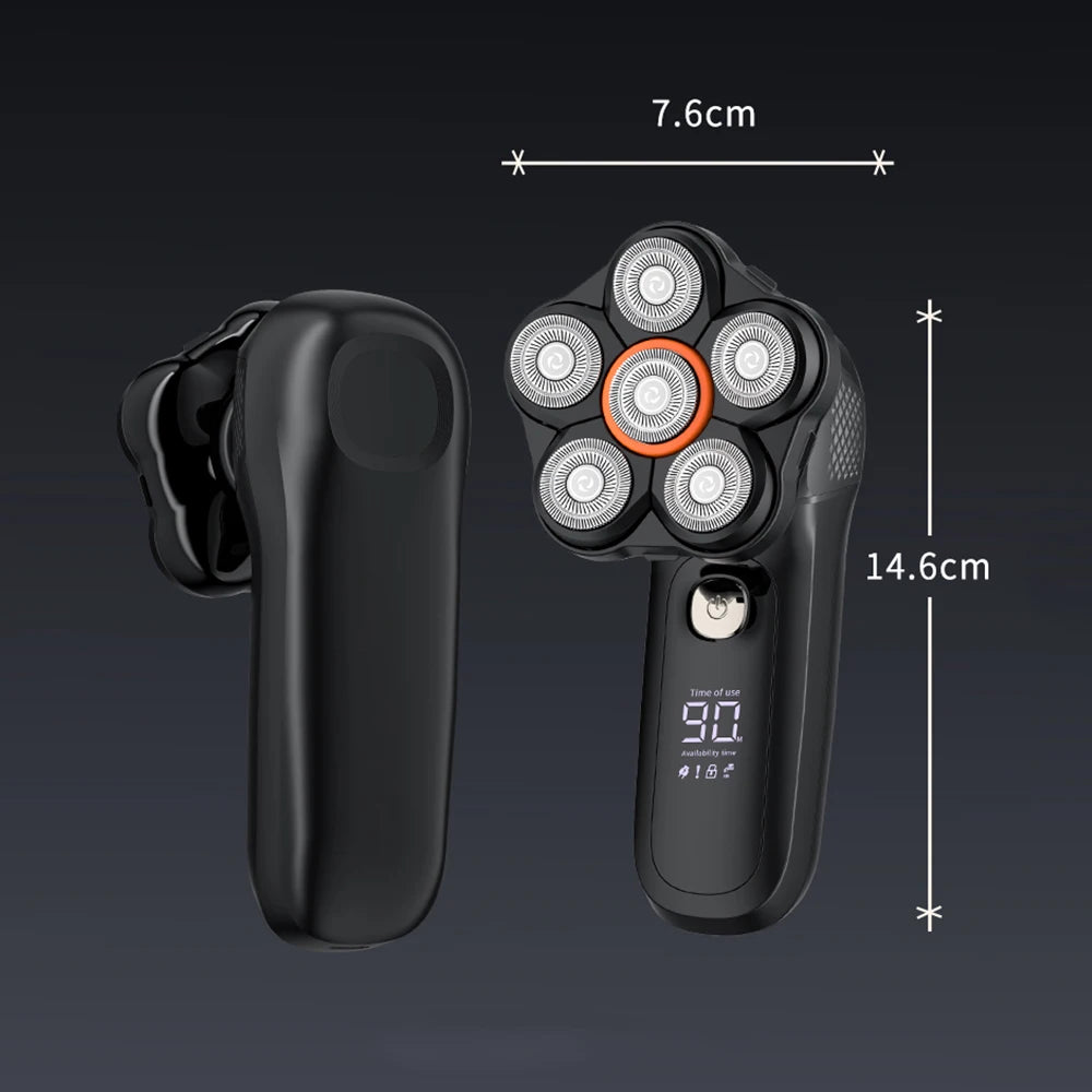 6-in-1 Electric Shaver for Men – USB Rechargeable, IPX6 Waterproof Electric Shaver SPOT