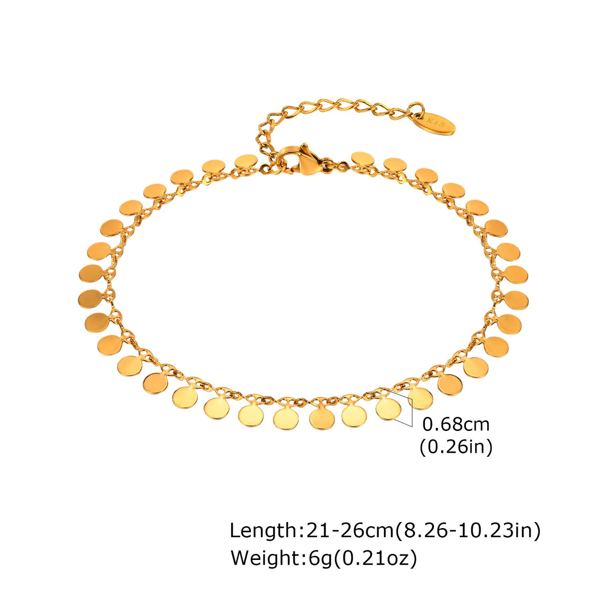 Sequin Fringe Anklet – Adjustable Stainless Steel for Women Fashion Anklet SPOT JC-188G