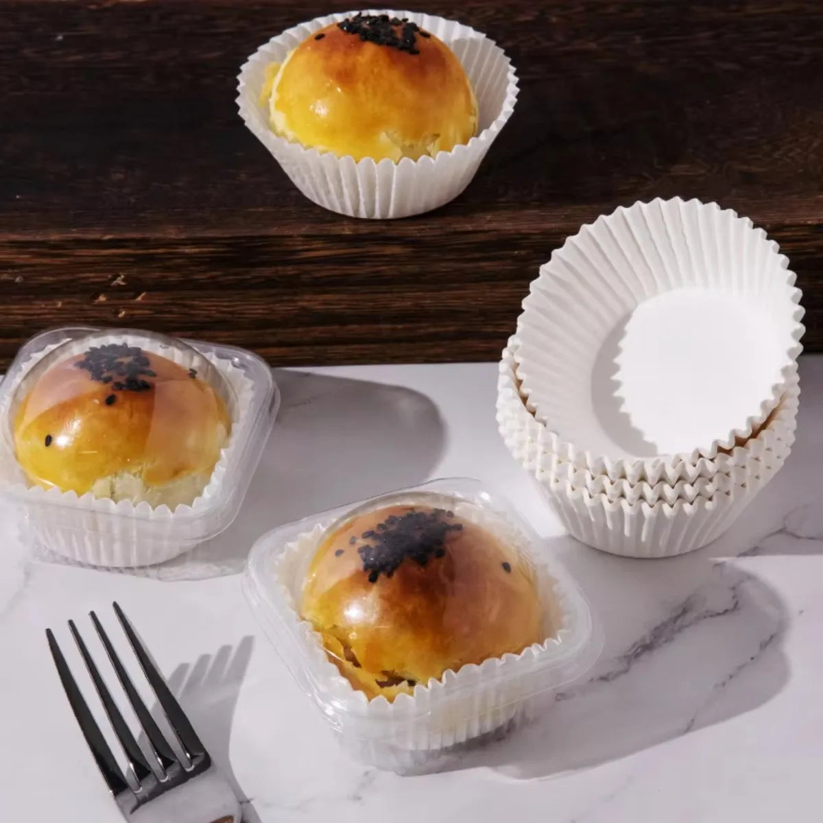 100-Pack Non-Stick Greaseproof Cupcake Liners – Muffin Baking Cups Cupcake Baking Liners SPOT