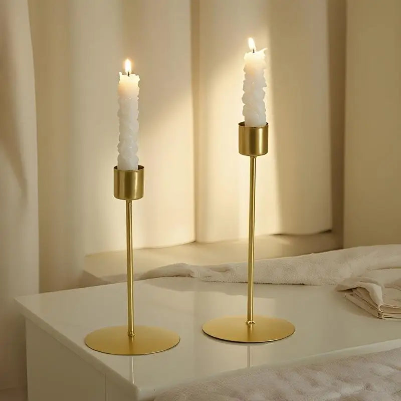 European Golden Metal Candle Holder – Wedding & Home Decor Metal Candle Holder SPOT