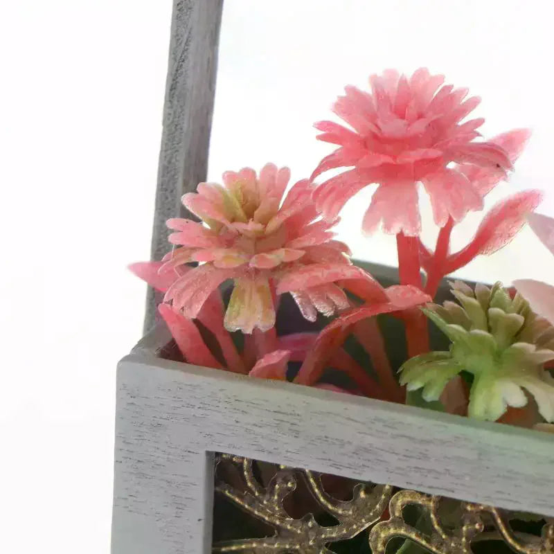 1:12 Miniature Flower Basket with Artificial Flowers – Dollhouse Miniature Dollhouse Decor SPOT