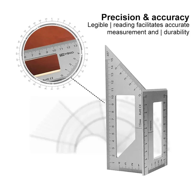 Aluminum Alloy Angle Ruler 45 & 90 Degree Marking Gauge Tool Angle Marking Gauge SPOT