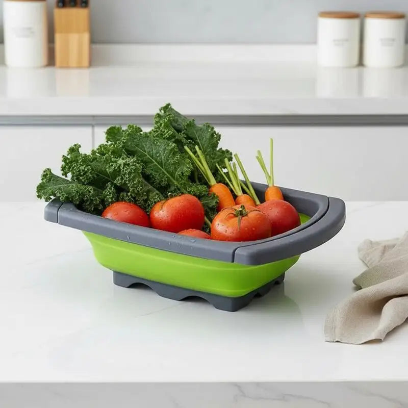 Foldable Drain Basket – Collapsible Colander for Produce Collapsible Colander SPOT