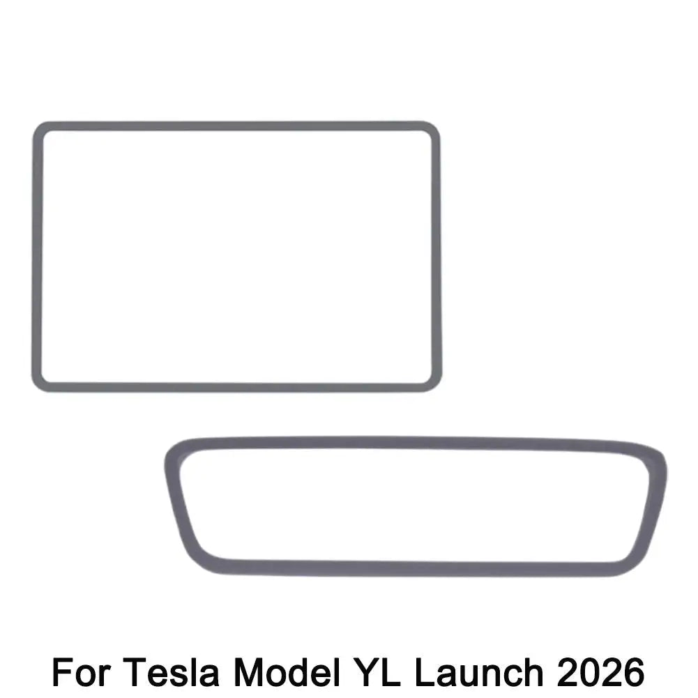 Silicone Screen Protective Frame – Tesla Model 3 & Model Y Car Screen Protector SPOT Grey