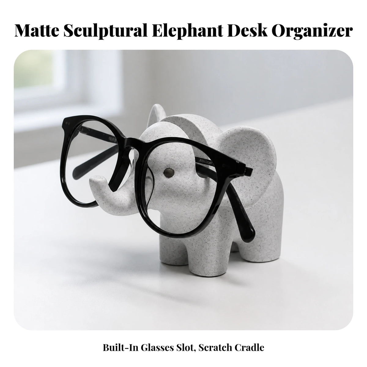 Elephant Eyeglass Holder – Resin Glasses Stand for Desk Eyeglass Holder Stand SPOT