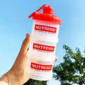Portable Protein Powder Funnel Box – Layered Supplement Storage Supplement Storage Box SPOT Red