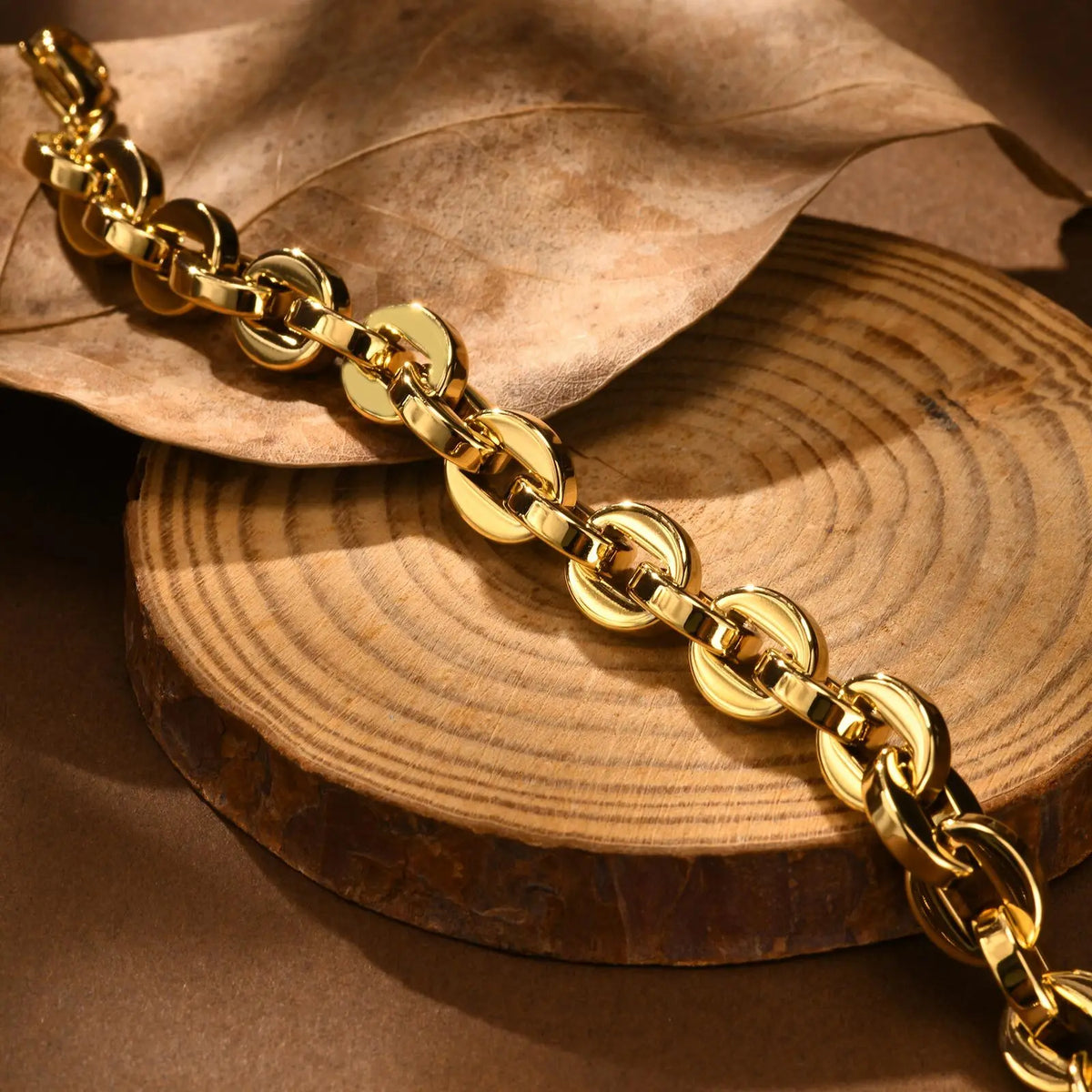 Gold Link Chain Bracelet for Women – Adjustable Stainless Steel Chain Link Bracelet SPOT
