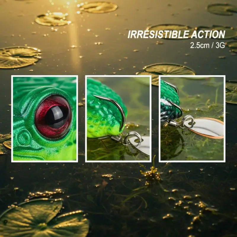 Mini Frog Fishing Lure 3cm 4.3g – 16 Colors Double Hook Fishing Lure SPOT