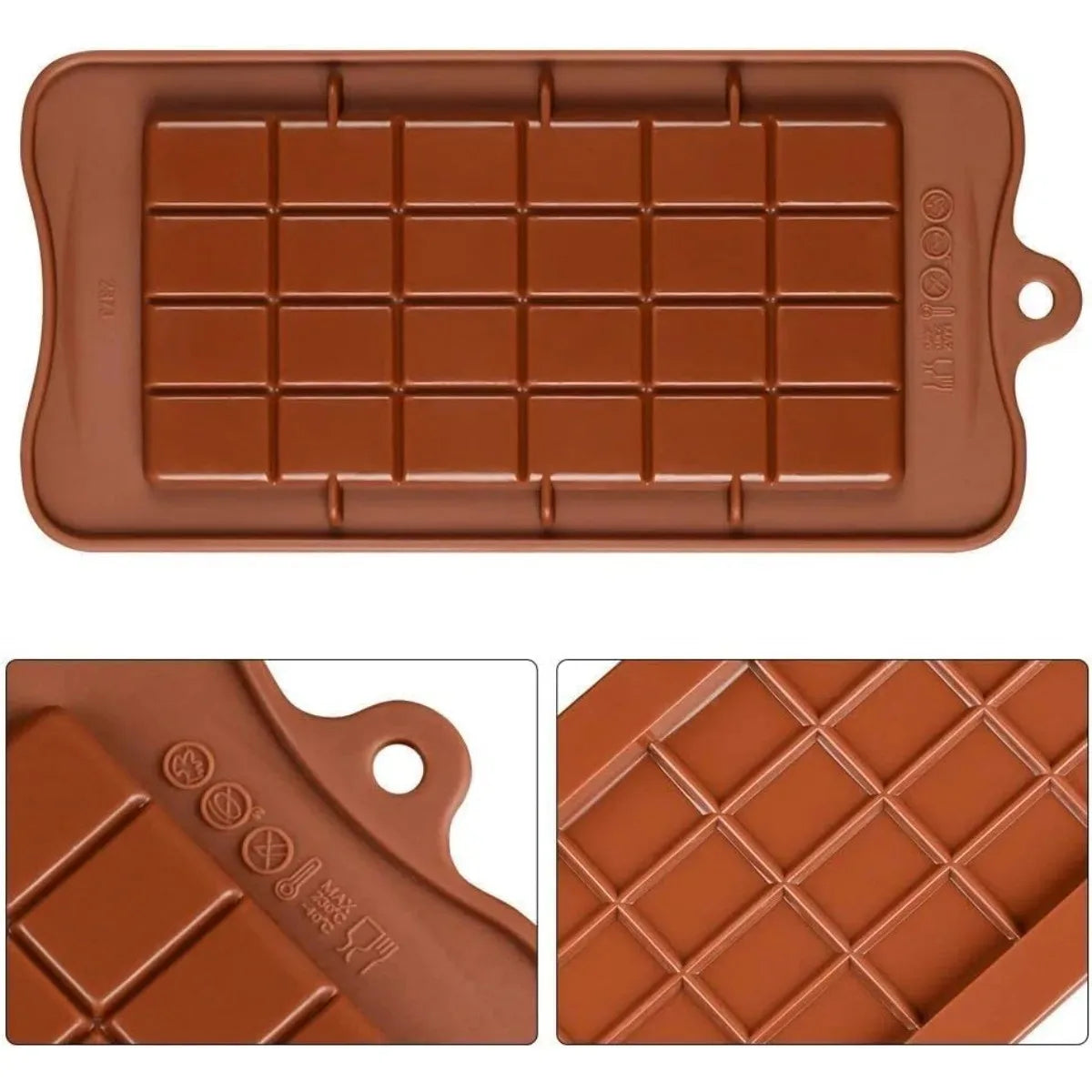 Leaf Silicone Chocolate Snap Bar Mold – 10 or 24 Cavity Tray Silicone Baking Mold SPOT
