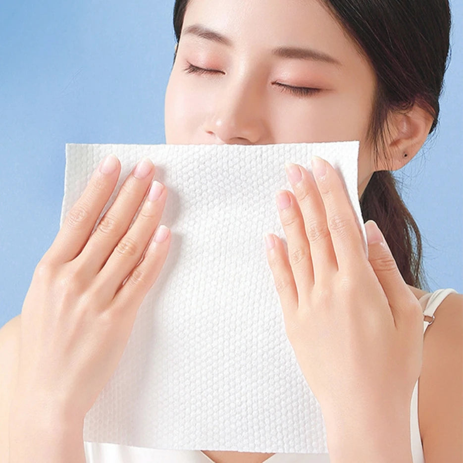 Soft Cotton Face Towels 50/100 Pack – Quick-Dry Reusable Face Towels SPOT