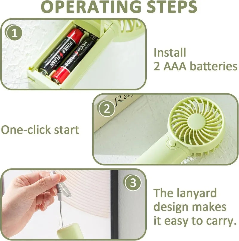 Mini Portable Handheld Fan – Quiet Personal Fan for Office & Travel Handheld Portable Fan SPOT