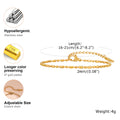 18K Gold Plated Link Bracelet – Waterproof Stackable Wristband Chain Link Bracelet SPOT BR-1961G