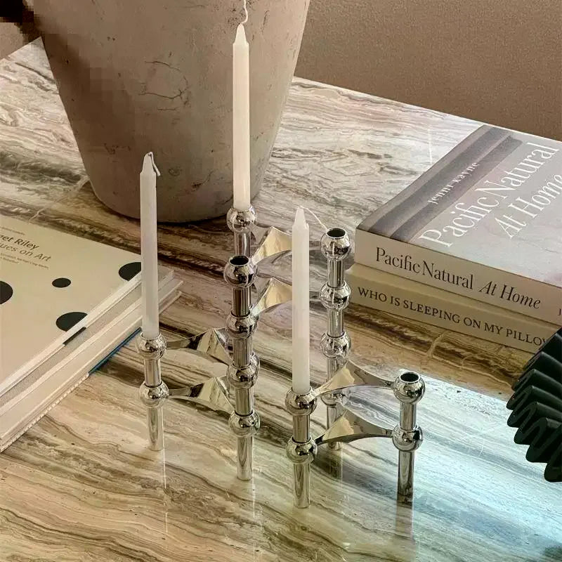 Nordic Geometric Candlestick Holder – Luxury Tabletop Decor Candle Holder SPOT