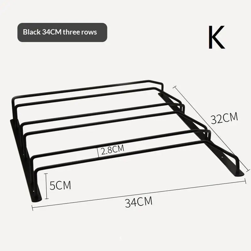 Under Cabinet Wine Glass Rack – Rustproof Carbon Steel 27/34cm Wine Glass Rack SPOT K