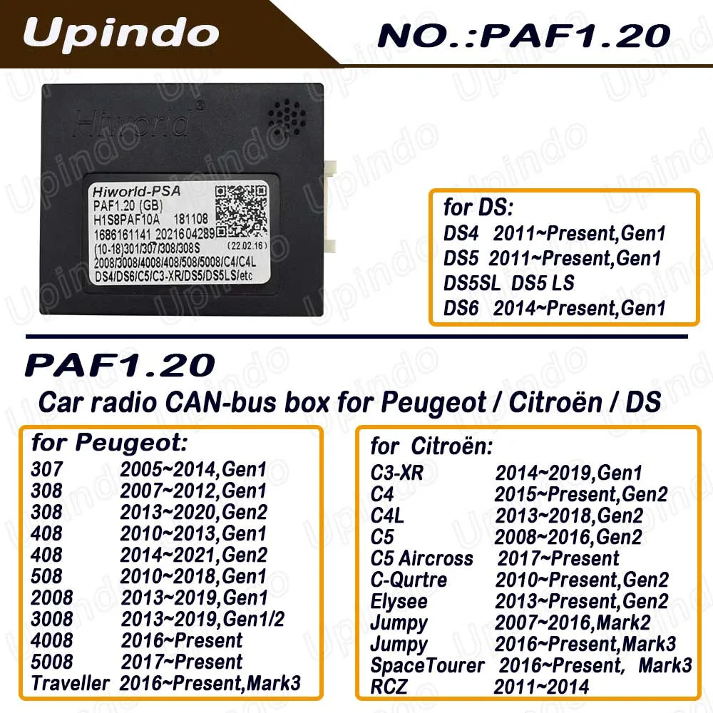 CAN Bus Decoder for Peugeot Citroën DS Android Head Unit CAN Bus Decoder SPOT China Mainland