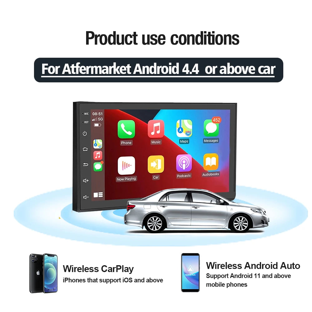 CarlinKit Wireless CarPlay & Android Auto USB Dongle Adapter Car Multimedia Adapter SPOT
