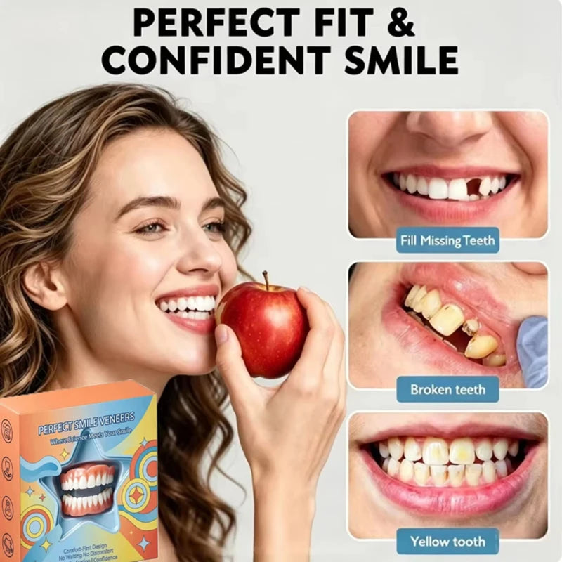 Handmade Silicone Simulation Dentures – Upper & Lower Set Simulation Dentures SPOT