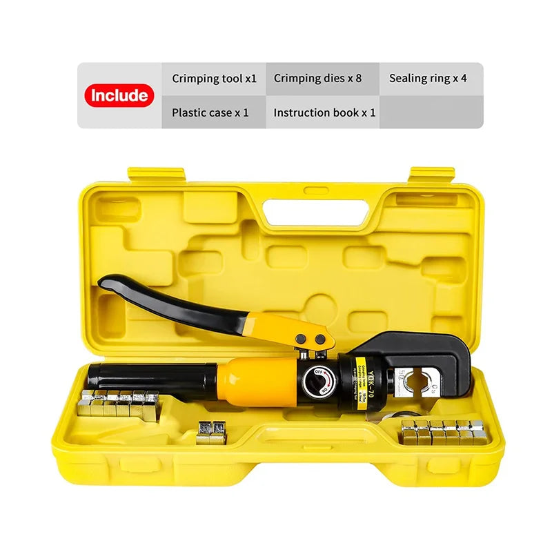 WISRETEC YQK-70 Hydraulic Crimping Tool 4–70mm² 8T Cable Lug Hydraulic Crimping Tool SPOT A Set