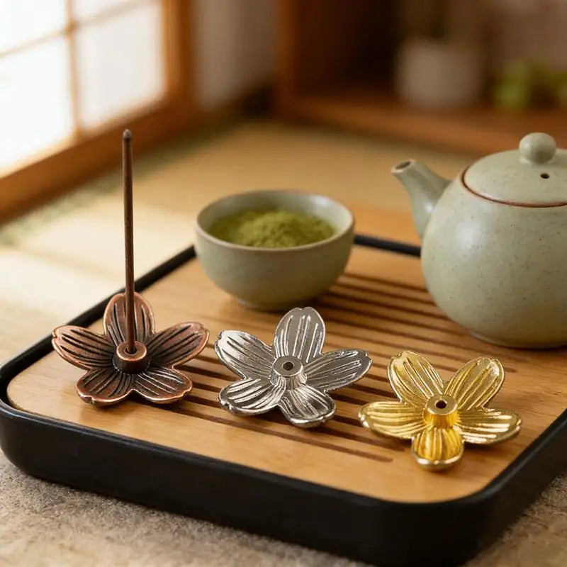 Sakura Cherry Blossom Incense Stick Holder – Alloy Tray Incense Stick Holder SPOT