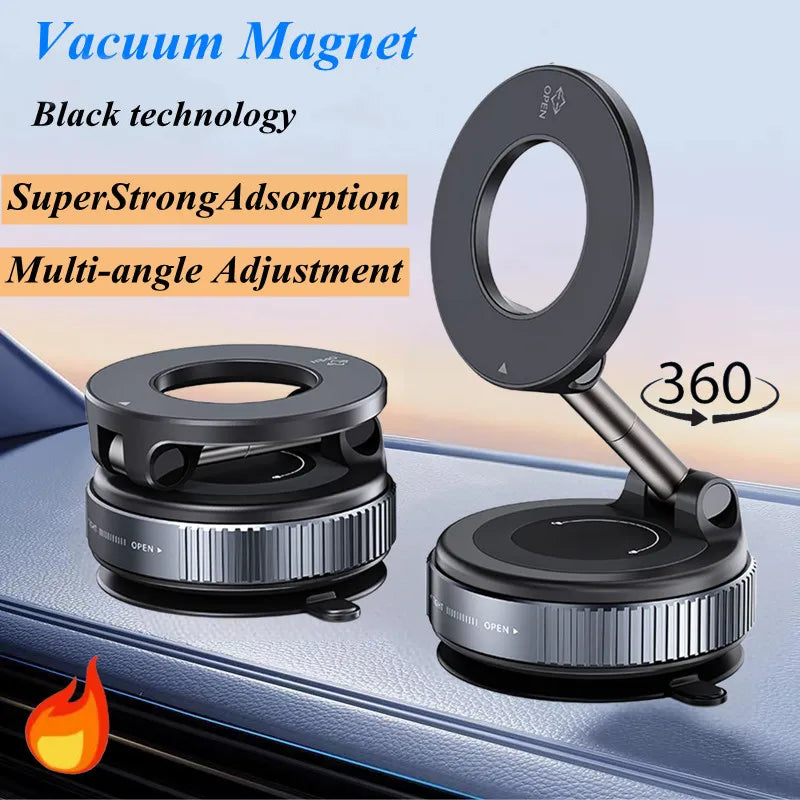 K007 Magnetic Car Phone Holder – 360° Foldable Vacuum Mount Magnetic Phone Mount SPOT