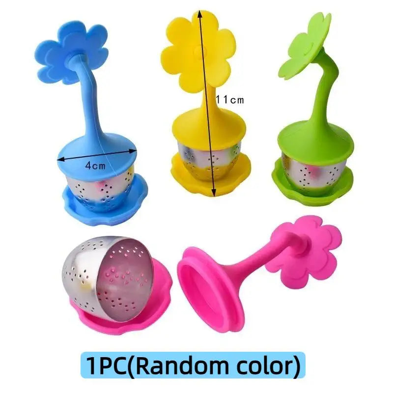 Silicone Loose Leaf Tea Infuser BPA-Free with Drip Tray Tea Infuser SPOT B