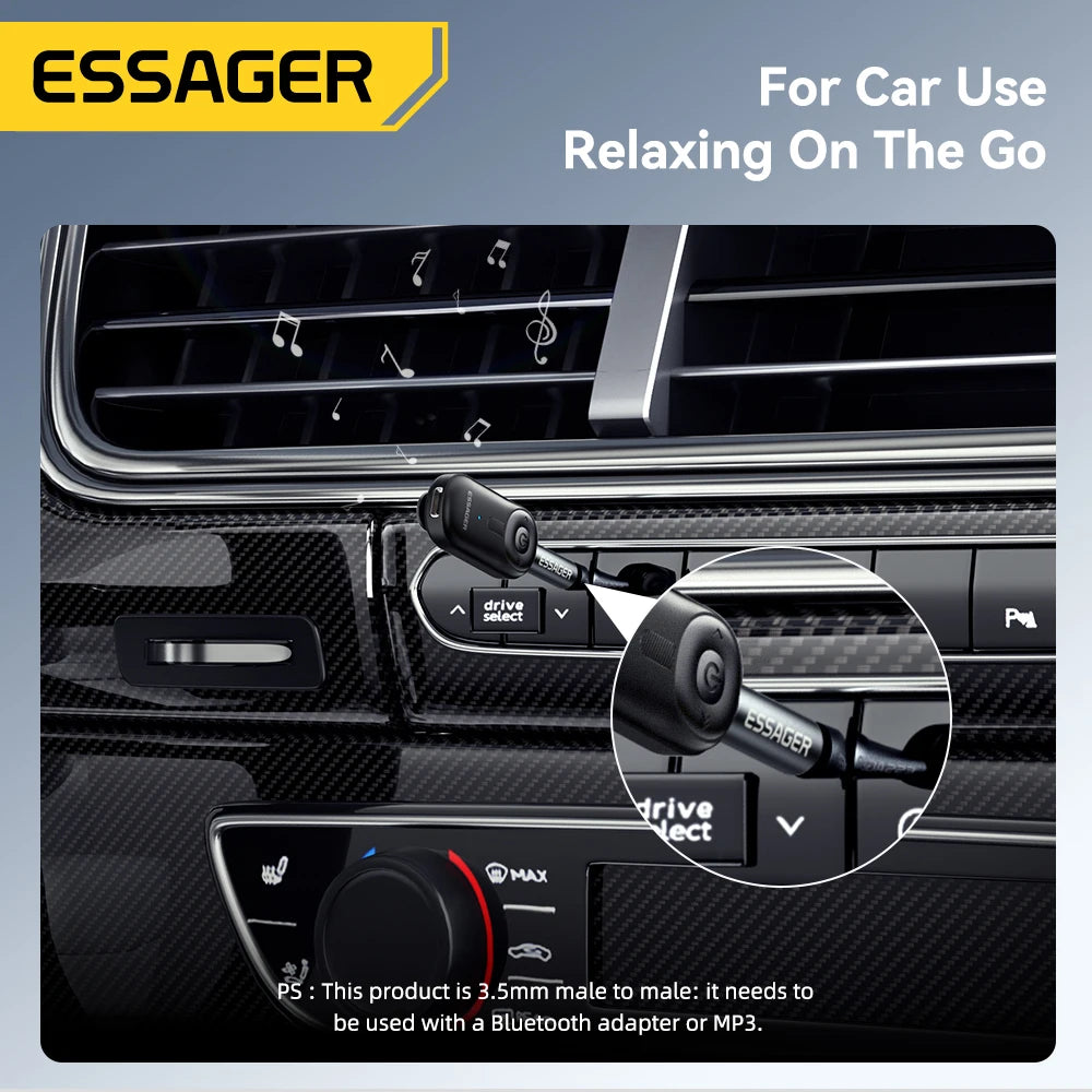 Essager 3.5mm Male to Male Stereo Audio Aux Adapter Audio Aux Adapter SPOT