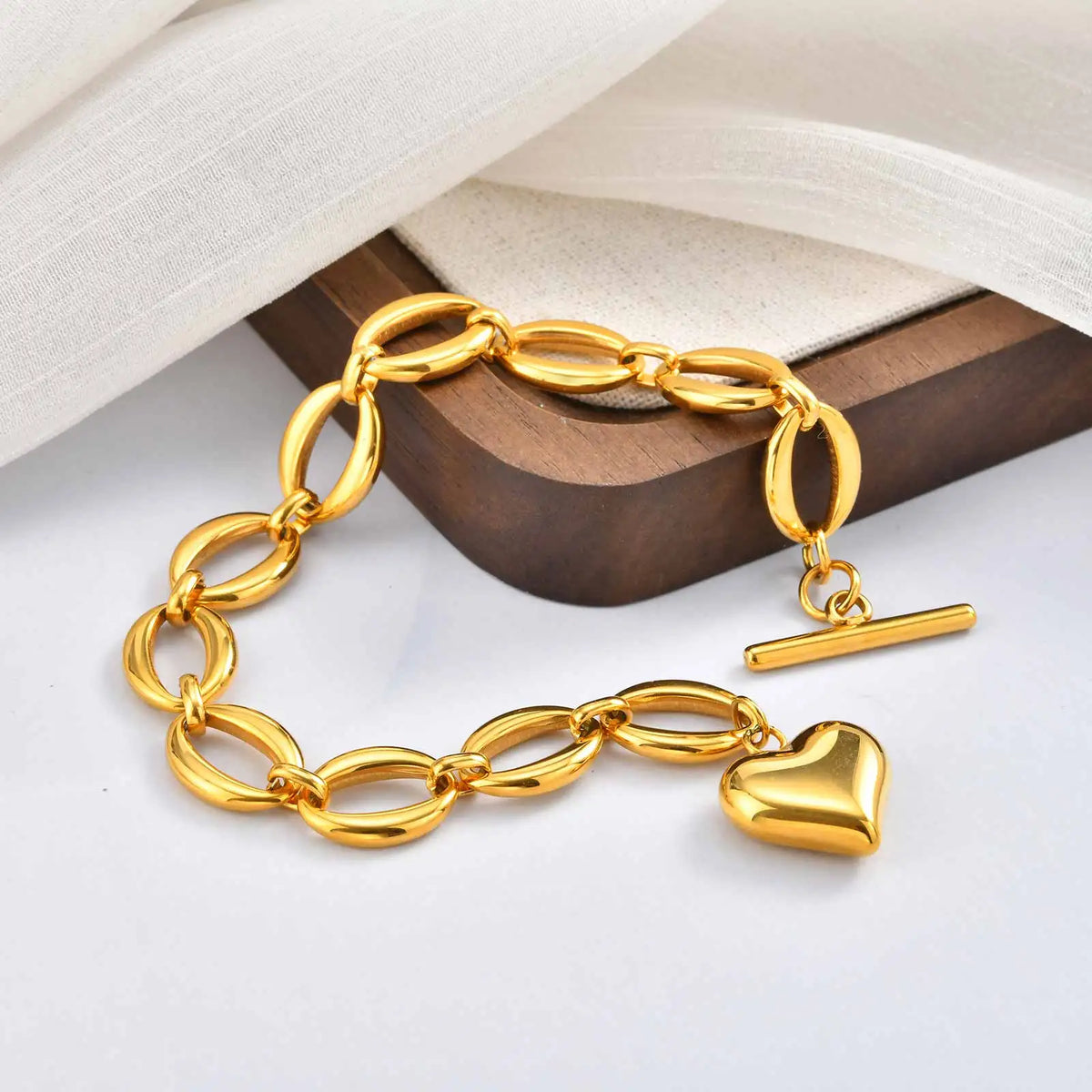 Gold Plated Stackable Chain Bracelet – Tarnish-Free Women's Chain Bracelet SPOT