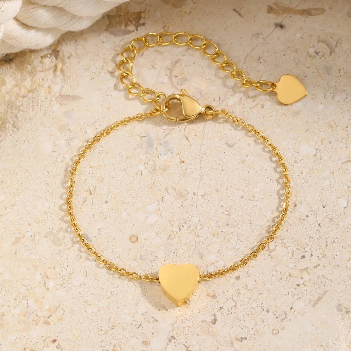 Kids Heart Anklet – Adjustable Gold Stainless Steel Foot Chain Kids Anklet SPOT