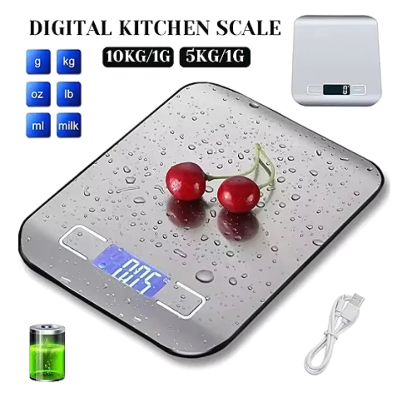 5kg Digital Kitchen Scale – Stainless Steel, 1g Precision Digital Kitchen Scale SPOT