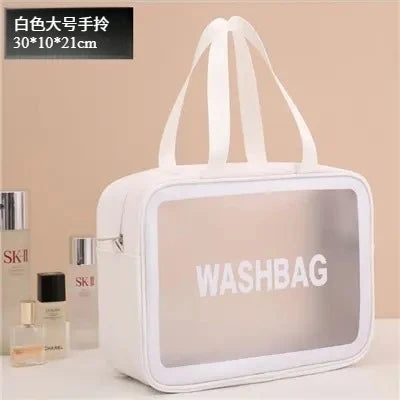 Transparent Waterproof Travel Makeup Bag – Large Capacity Travel Makeup Bag SPOT Large white