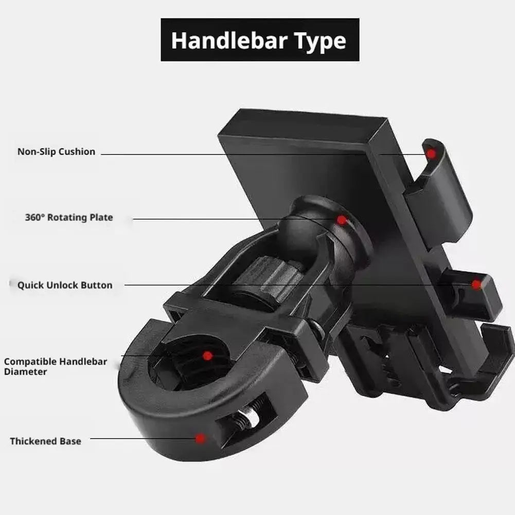 Bike & Scooter Phone Holder – Adjustable Shockproof Mount Bike Phone Mount SPOT