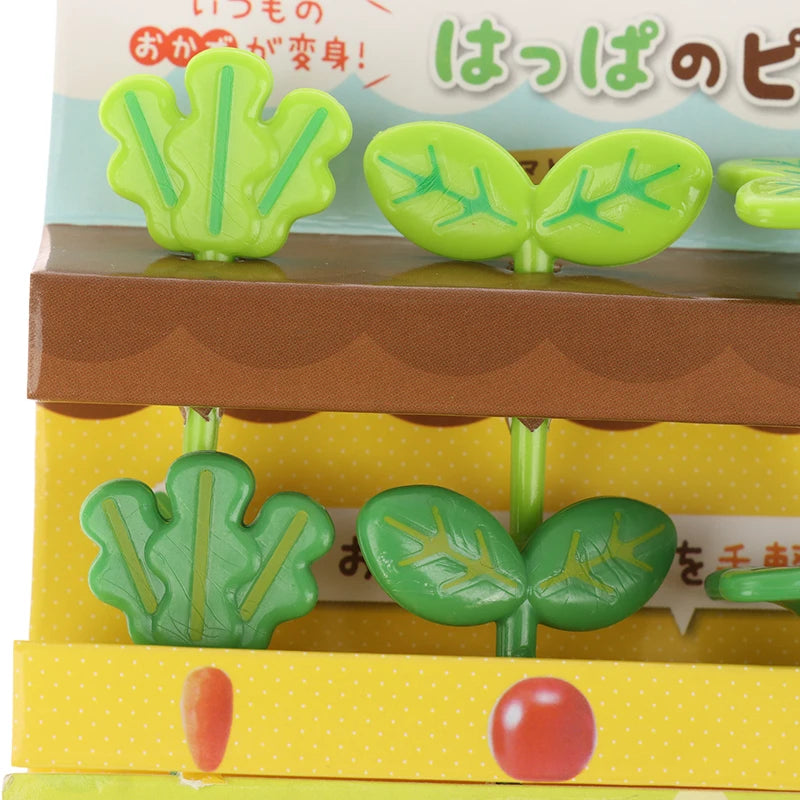 8-Pack Leaf Mini Fruit Forks – Bento Lunch Box Picks for Kids Mini Fruit Forks SPOT