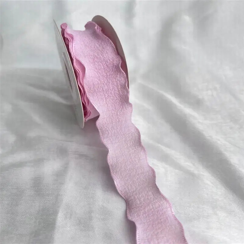 Wave Edge Chiffon Ribbon 10 Yards – DIY Gift & Bouquet Decor Decorative Craft Ribbon SPOT F NA
