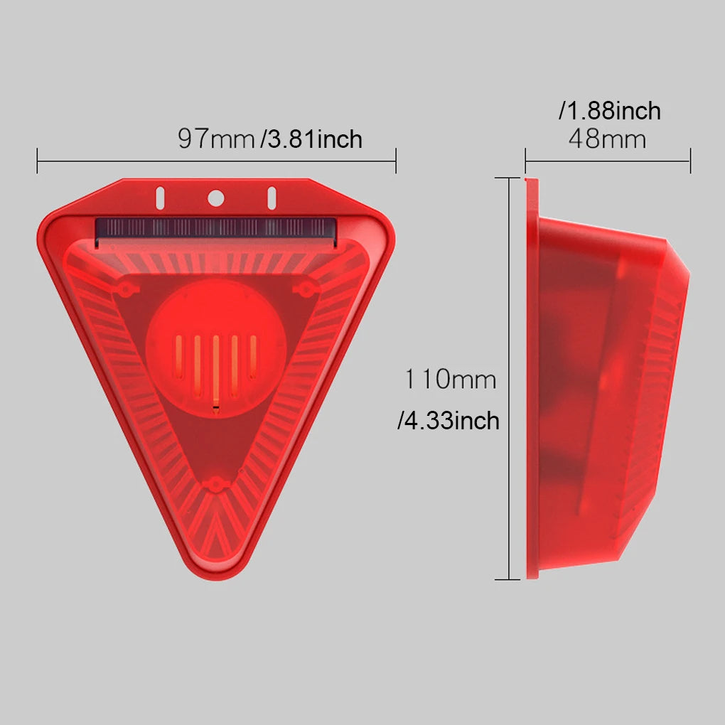 Solar Alarm Light 6 LED IP65 Outdoor Siren & Animal Deterrent Solar Security Alarm SPOT